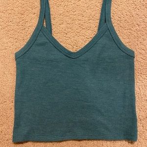 American Eagle Henley Cropped Tank Top